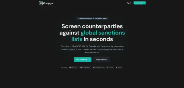 Thumbnail image for project Sanctions & Watchlist Screening Platform