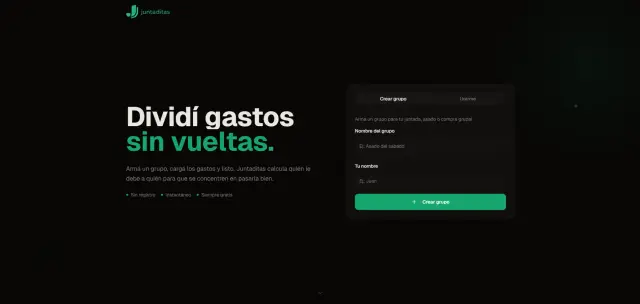Thumbnail image for project Juntaditas - Group Expense Splitting App